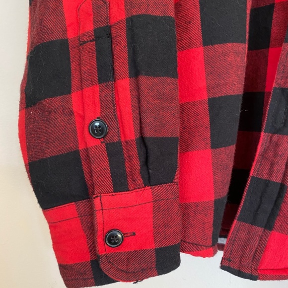 J. Crew Buffalo Check Sherpa Flannel Button Down Shirt Jacket Lumberjack - Picture 3 of 6